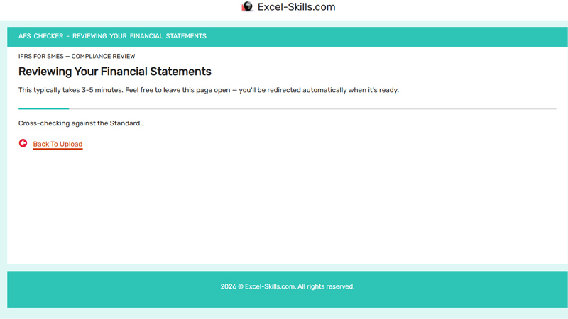 checking against the ifrs for smes accounting standard