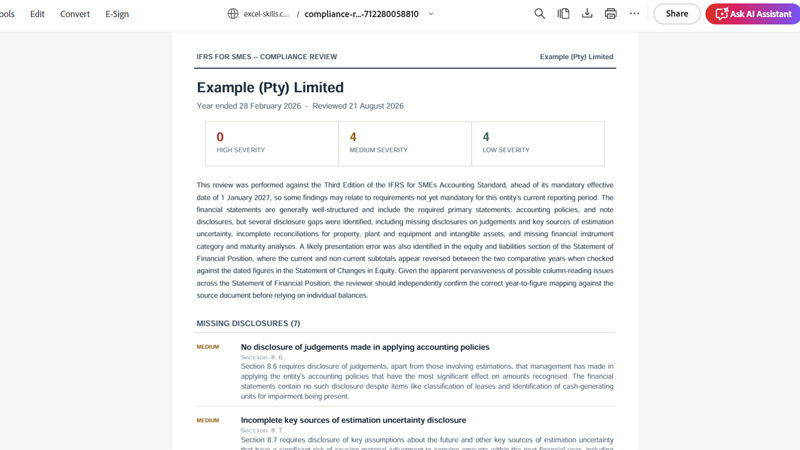you can also downloa the report in pdf format