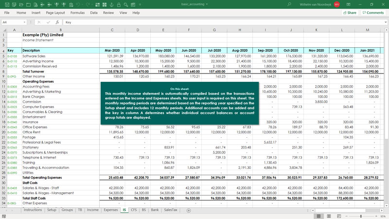 Excel Accounting and Bookkeeping (Accounting Spreadsheet Template