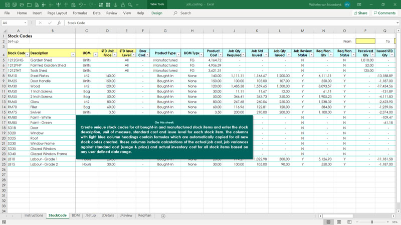  Excel Job Costing Template Free Download PRINTABLE TEMPLATES