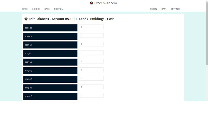 edit account balances