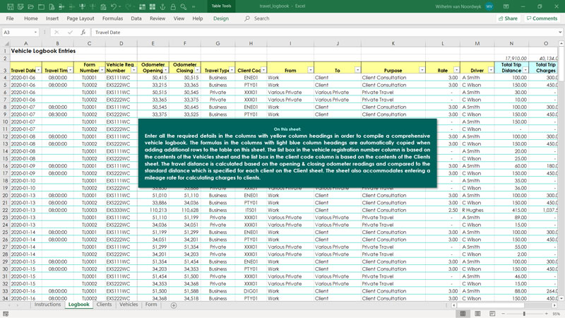 Hgv Drivers Log Book Template