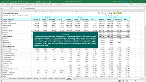 Cash Forecast Template from www.excel-skills.com
