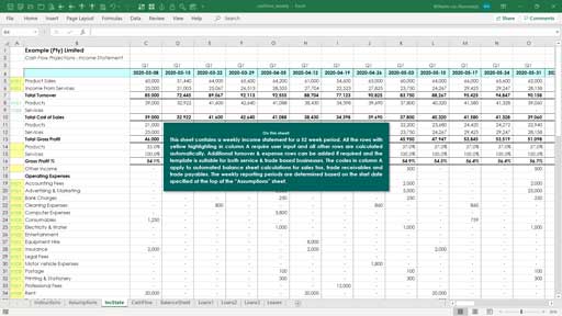cash flow statement template excel skills owners equity changes in year interim