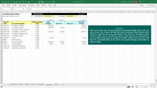 expense claims template