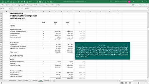 financial statements -  cc template