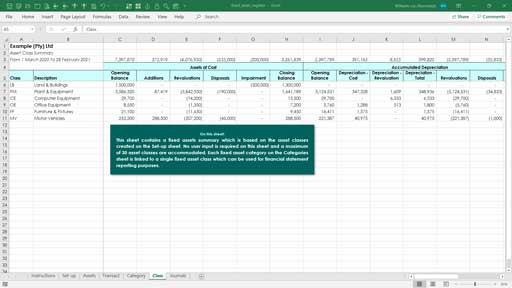 Asset Register Template from www.excel-skills.com