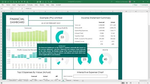 management accounts template