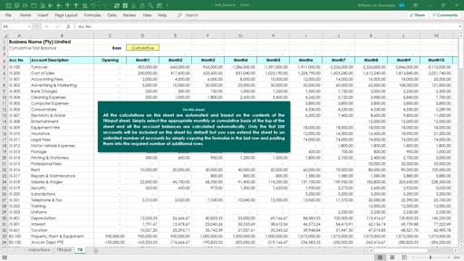 trial balance template